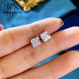 WEGARST 925 Silver Moissanite Diamonds Earrings Ear Studs