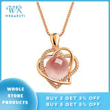 6-Color Silver Heart Charm Pendant Necklaces for Women