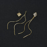 925 Silver Drop Earrings Long Dangle Tassels Korea Party Gift