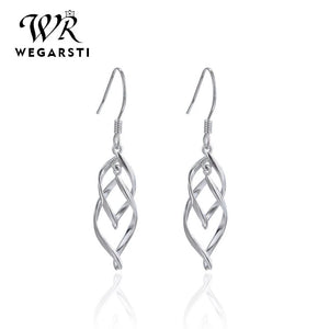 925 Silver Drop Earrings for Wedding