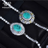 925 Sterling Silver Oval Gemstone Bracelet for Party