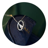 100% Silver Tower Clear CZ Pendant Necklace Women Jewelry