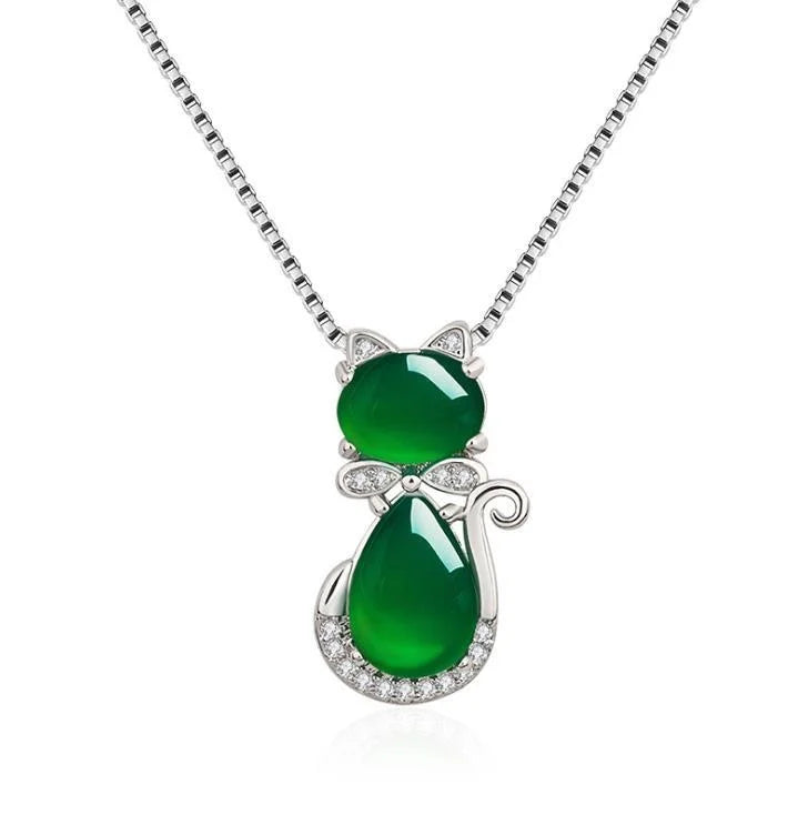 Silver Rose Quartz Pendant Necklaces For Women