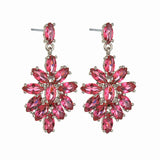 925 Silver Created Ruby Sapphire Drop Earrings Women Fine Jewelry