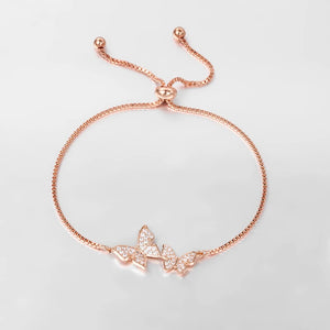 CZ Butterfly Bracelet for Women Girls Kids