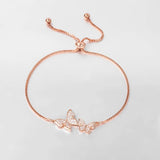 CZ Butterfly Bracelet for Women Girls Kids