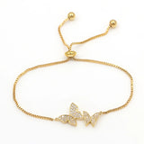 CZ Butterfly Bracelet for Women Girls Kids