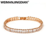 Baguette Cut CZ Tennis Bracelet for Mom
