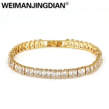 Baguette Cut CZ Tennis Bracelet for Mom