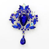 Large Crystal Teardrop Brooch Pins for Women