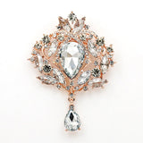 Large Crystal Teardrop Brooch Pins for Women
