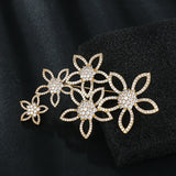 CZ Crystal Flower Sparkly Jewelry Brooch for Women