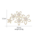 CZ Crystal Flower Sparkly Jewelry Brooch for Women