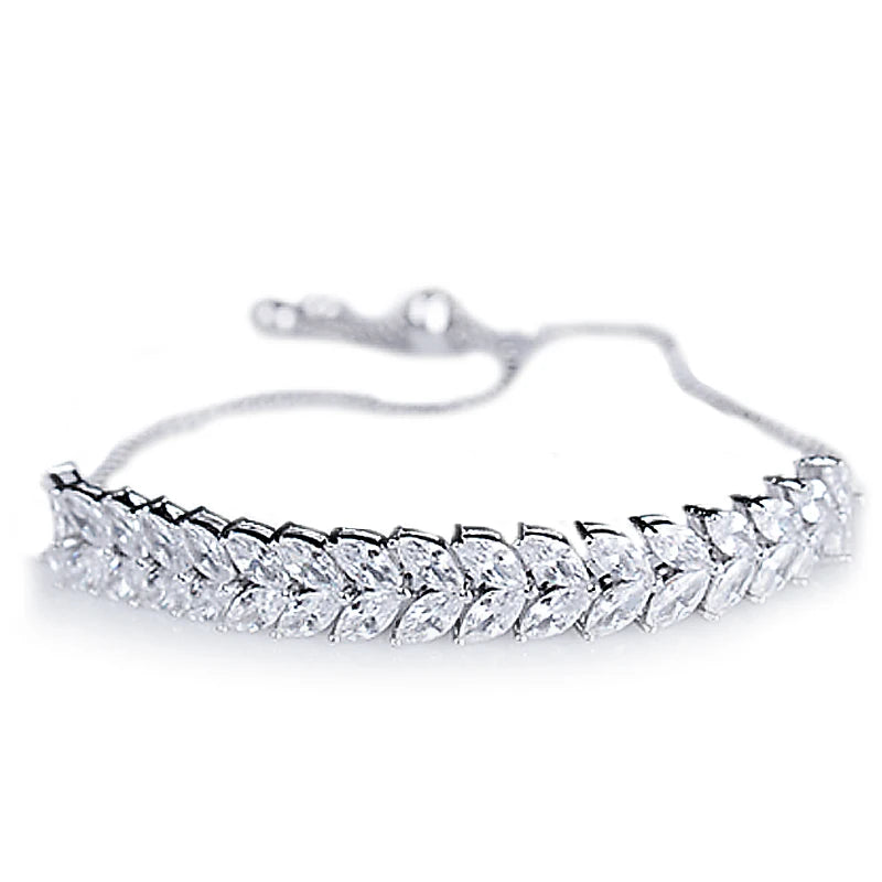 CZ Crystal Tennis Bracelet Wedding Jewelry
