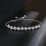 Marquise Leaf CZ Adjustable Bracelet for Women