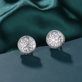 Art Deco Round CZ Crystal CuffLink for Men