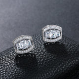 Rose CZ Oval CuffLinks for Men