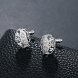 High Glaring CZ Crystal Men's Mask Cuff Links