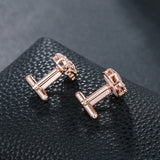 High Glaring CZ Crystal Men's Mask Cuff Links