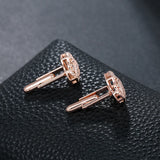 High Glaring CZ Crystal Men's Mask Cuff Links