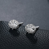 High Glaring CZ Crystal Men's Mask Cuff Links