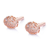 High Glaring CZ Crystal Men's Mask Cuff Links