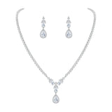 Teardrop CZ Bridal Jewelry Set