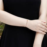 Rainbow Marquise CZ Bolo Bracelet Adjustable for Women Bride Bridesmaid
