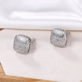 Rose Filled CZ Crystal Cuff Links for Men
