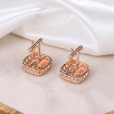 Rose Filled CZ Crystal Cuff Links for Men