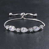 Teardrop CZ Adjustable Bracelet for Wedding Bridal