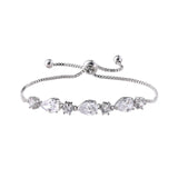 Teardrop CZ Adjustable Bracelet for Wedding Bridal