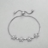Sparkly Cubic Zirconia Snowflake Bracelet for Women - Christmas Jewelry
