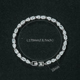 Oval & Pear CZ Sparkly Wedding Bracelet for Bride