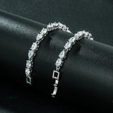 Oval & Pear CZ Sparkly Wedding Bracelet for Bride