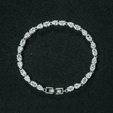 Oval & Pear CZ Sparkly Wedding Bracelet for Bride