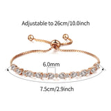 Teardrop & Round CZ Toggle Bracelets for Wedding Party