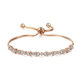 Teardrop & Round CZ Toggle Bracelets for Wedding Party