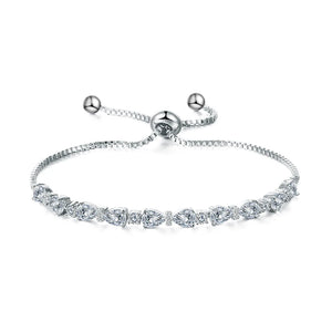 Teardrop & Round CZ Toggle Bracelets for Wedding Party