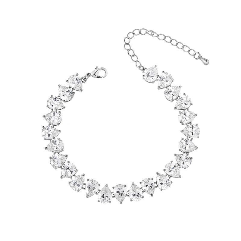 Bridal CZ Crystal Tennis Bracelet for Women