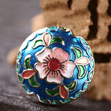 WEIYU 10pcs Ethnic Oil Drop Fower DIY Jewelry Charms Beads