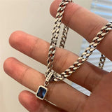 WEIYUE Zircon Necklace Women's Retro Geometric Sweater Chain Wedding Party Gift