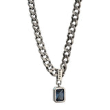 WEIYUE Zircon Necklace Women's Retro Geometric Sweater Chain Wedding Party Gift
