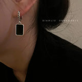 WEIYUE S925 Sterling Silver Asymmetric Tassel Earrings