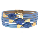 7 Colors Stone Bracelet for Women Magnet Charm Leather Bracelets