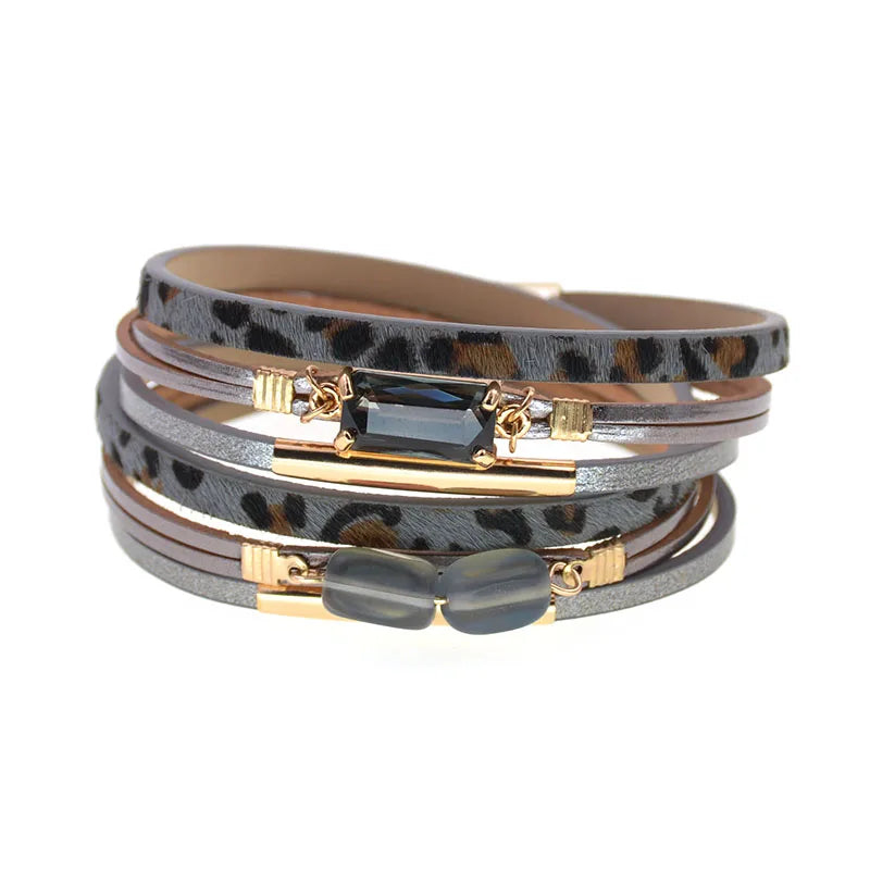 BOHEMIA Horse Fur Bracelets for Women Men's Multiple Layers Wrap Couple Jewelry