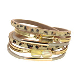 BOHEMIA Horse Fur Bracelets for Women Men's Multiple Layers Wrap Couple Jewelry