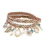 BOHO Leather Charm Bracelets For Women