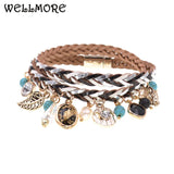 BOHO Leather Charm Bracelets For Women