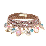 BOHO Leather Charm Bracelets For Women